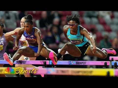 Masai Russell FINDS ANOTHER GEAR; nabs 100m hurdles win in Budapest | NBC Sports