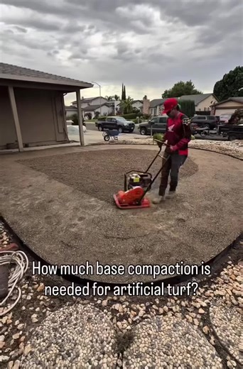 How much space compaction is needed for artificial grass? Artificial turf does not need an incredible amount of compaction because it is a permeable surface, but we still want it stable so you don’t get a bunch of sinking issues. On average, you’ll see the Crew compacting every 2” Or so. As we compacting, we’re adding a little water to fill in those voids. When it comes to the final layer of the fines, most of the time we’re only going to compact once, but we will do it twice if the levels are o