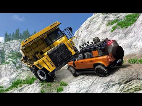 Realistic Car Cliff Drops #51 - BeamNG Drive Crashes | CrashBoomPunk
