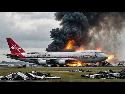 BOEING 747 Makes EMERGENCY Landing On Ocean Due To Engine Fire