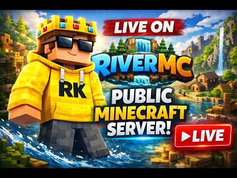 Minecraft Live 🔴 New Java + Bedrock Server 😱 Public SMP | Join Now!
