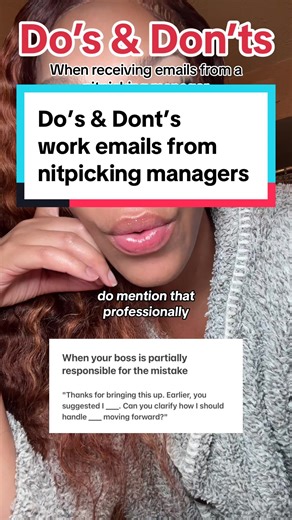 Dealing nitpicking manges & excessive work emails? Here’s some Do’& Don’ts. I also included some emails promt examples. Trust I’ve been there & completely understand. #worklife #emailsfromstrangers #emailsfrommanagement #nitpicking #workemails #toxicworkenvironment #fyp #karensatwork