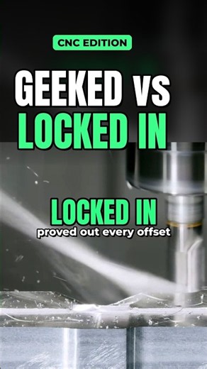 Geeked vs Locked in: CNC edition #shorts
