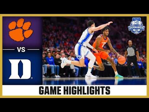 Clemson vs. Duke Game Highlights | 2026 T. Rowe Price ACC Men's Basketball Tournament