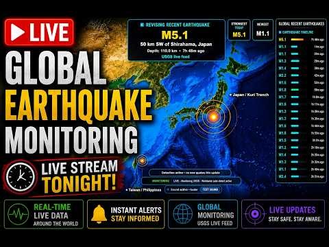 🌍 LIVE Global Earthquake Monitor | Real-Time Earthquakes & Seismic Activity 9th July