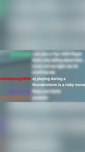 I didn’t even know there was a thunderstorm