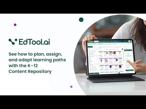 See how to plan, assign, and adapt learning paths with the K–12 Content Repository