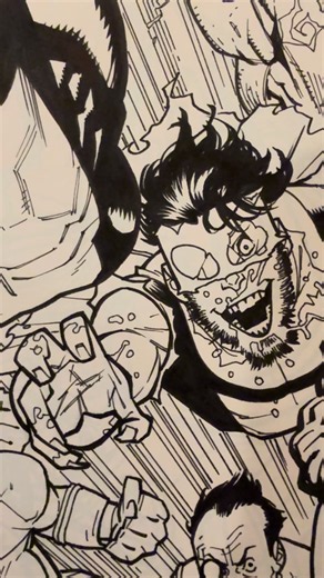 Invincible Ultimate Edition cover art — up-close original art look