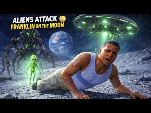Aliens Attack Franklin on the Moon 😱👽 | GTA 5 Fan Made 