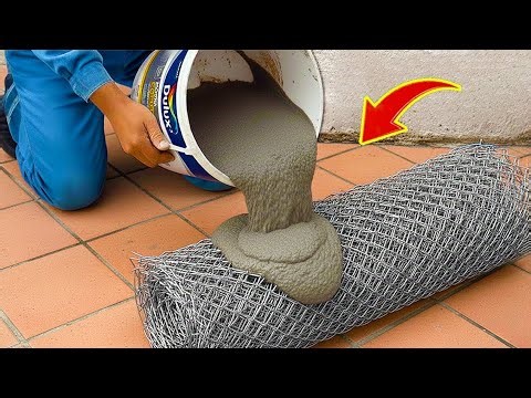 Not everyone knows this secret! Pour Cement into Iron Mesh You will be amazed at the results 😱