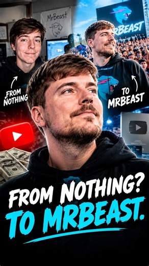 From Nobody to MrBeast: The Story Behind the Legend #mrbeast #shorts