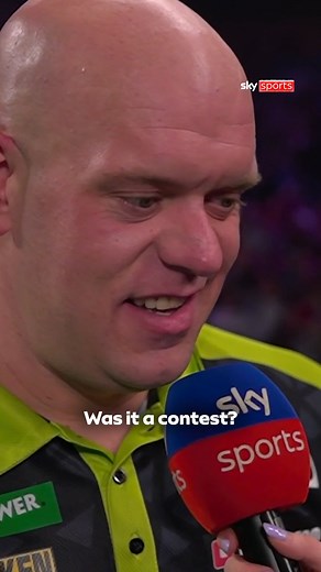 "Was it a contest?" 🤔 Michael van Gerwen reacts to his victory over Arno Merk | Sky Sports