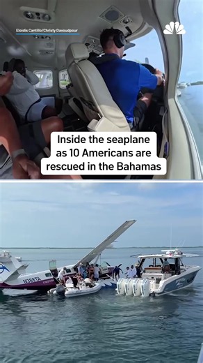 Video from inside a seaplane shows passengers as they evacuate after a crash in the Bahamas. All 10 Americans aboard were safely rescued, and the incident remains under investigation.