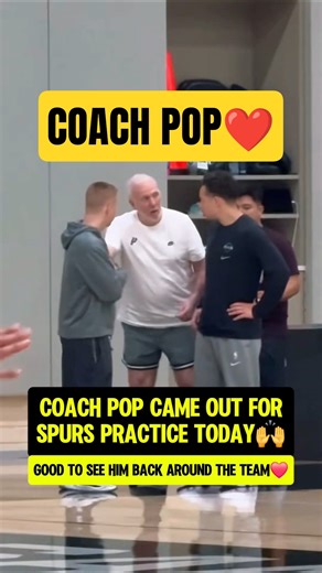 Coach Gregg Popovich at Spurs practice🙌