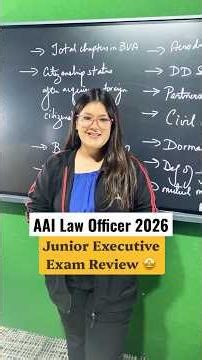 AAI Law Officer 2026 Junior Executive Exam Review #aai #aailaw #shortsfeed