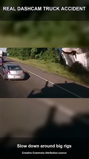 Real Dashcam Truck Accident: Big Rig Crash Caught on Camera #Shorts