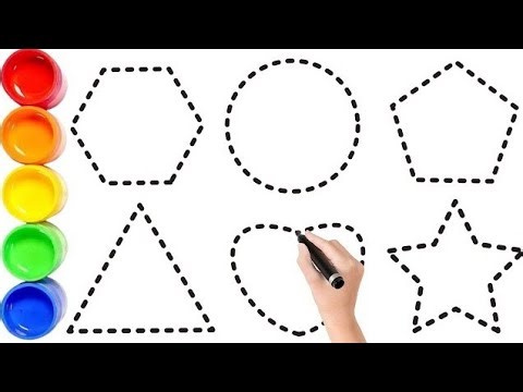 How to Draw 2D Shapes Easy 🟦🔺⚪ Step-by-Step Drawing for Kids & Beginners