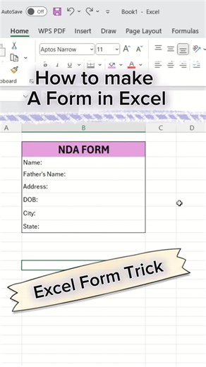 Excel Form Trick 😱 | Excel Form in 1 Minute #excel #exceltips #excelshorts #computerknowledge