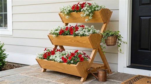 3-tier Planter Box Stand DIY Plans | Vertical Garden Planter PDF | Wooden Plant Stand Woodworking Plans | Raised Planter Box - Etsy