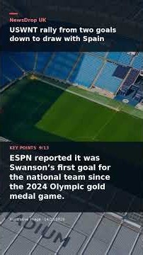 USWNT recover from 2-0 down to draw with Spain