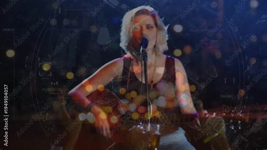 Animation of christmas and new year greetings over glass of champagne and fireworks exploding