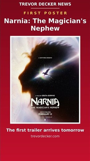 Narnia: The Magician's Nephew First Poster Revealed, Trailer Arrives Tomorrow