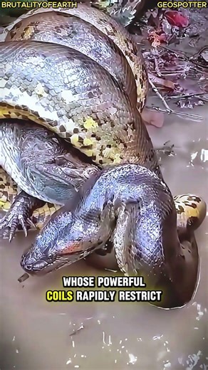 Man Stumbles on Anaconda Vs Crocodile 😳🐍 #wildlife #animalfacts #amazon