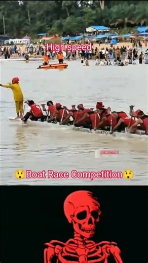 High-Speed Boat Racing Action! 🚣💨 #Viral