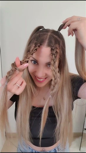 REALLY EASY BRAIDED HALP UP HACK 🤩🤩