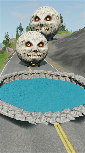 Big & Small Cars vs Water Pit - BeamNG.Drive