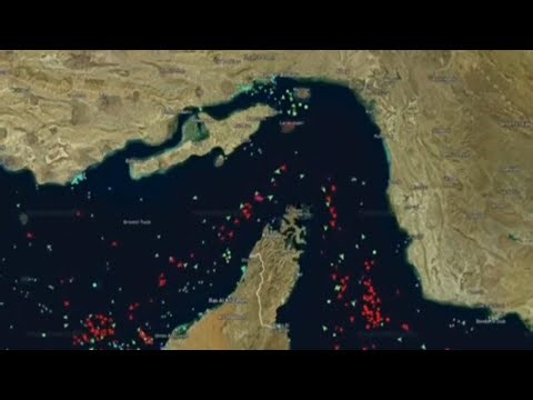 Tracking traffic through the Strait of Hormuz