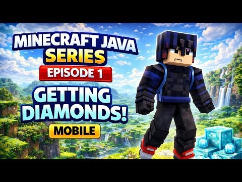 Minecraft Java on Phone Survival EP1 | Early Diamonds 💎 + Nether Portal Build
