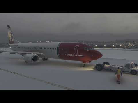 MSFS2024 | Norwegian PMDG 737-800 | Snowy Takeoff ENTC ❄️ – 4K Realistic