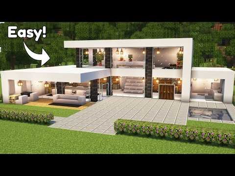 Minecraft: How to build a Modern House Tutorial