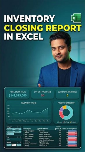 How to Create an Inventory Closing Report in Excel | Warehouse Management System