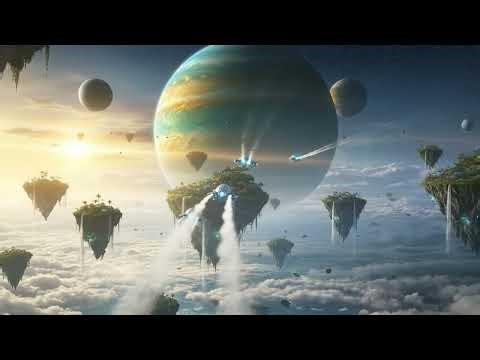 2100: Utopian Future City 🌆 | 1 Hour Sci-Fi Ambient Soundscape (Relax • Study • Sleep)