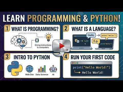 👉 Python Tutorial #1 | What is Programming, Python & First Program (Beginner Guide)
