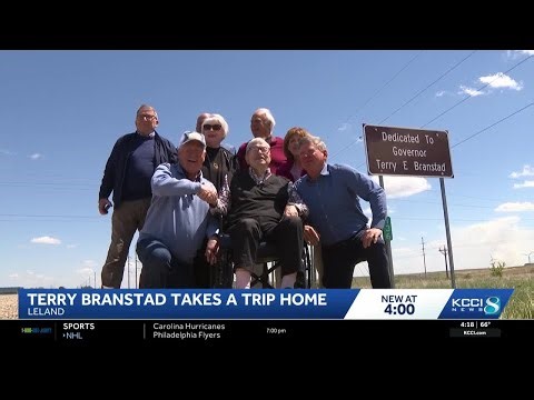 Former Gov. Terry Branstad takes a ride on Iowa highway dedicated in his honor