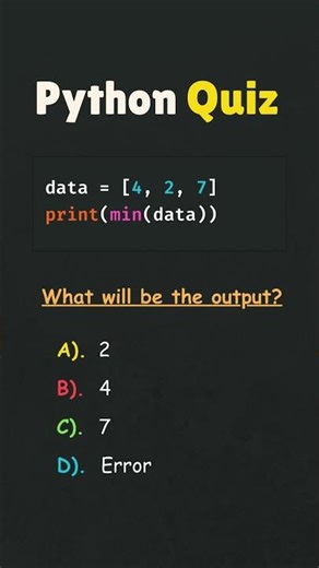 Python Quiz - What is the correct answer?