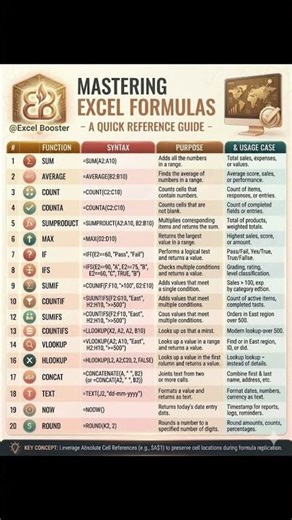 Top 20 Essential Excel Formulas #excel #excelformula