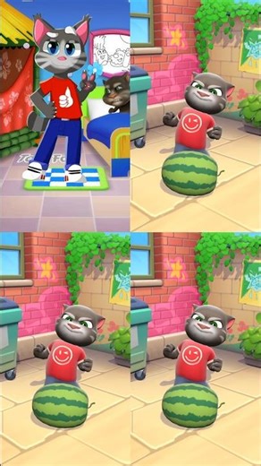 Talking Tom vs Angela My Talking Tom 2 #shorts #tom #animation #cartoon #mytalkingtom2 #trend1