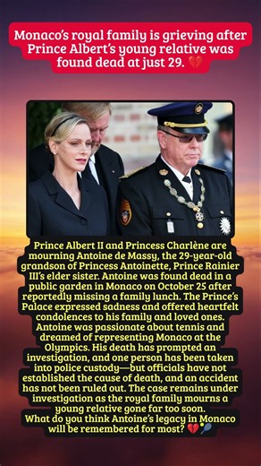 Prince Albert Mourns Royal Relative Found Dead at Just 29 😢👑