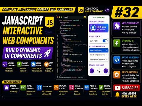 Interactive Web Components with JavaScript | Build Dynamic UI Components | #32