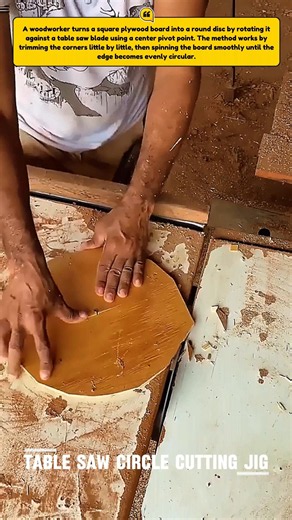 Cutting a Perfect Wood Circle on a Table Saw #TableSaw #Woodworking #USA