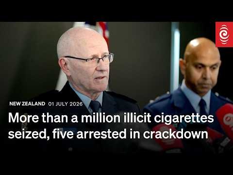 More than a million cigarettes seized, five arrested in black market crackdown | RNZ