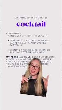 wedding dress code 101: what does “cocktail attire” mean