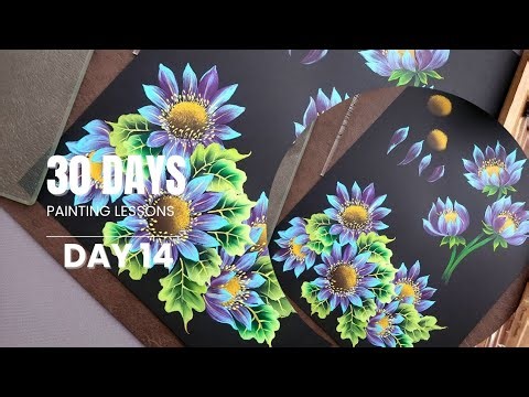 A BEGINNER FRIENDLY Flower Painting Tutorial | Acrylic Painting | Day 14 Lesson