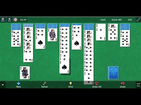 Microsoft Spider Solitaire, Hard, Fireworks Ending, August 13, 2026