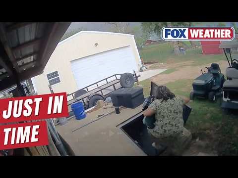OK Couple And Pets Seek Shelter Seconds Before Possible Tornado Shakes Home