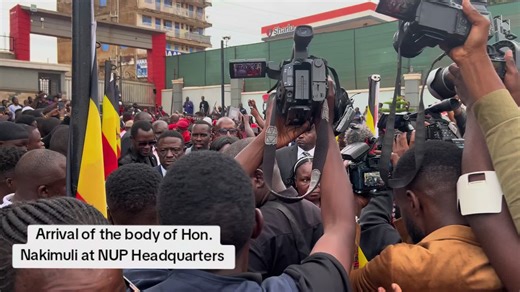 Arrival of the body of the Late Hon.Helen Nakimuli at NUP Headquarters #uganda #fyp #breakingnews #happeningnow @Joel Ssenyonyi @National Unity Platform @Bobi Wine